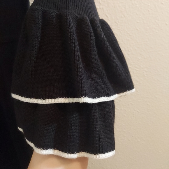 Vince Camuto Fit and Flare Ruffle Sleeve Sweater Dress, Size S - Picture 6 of 10